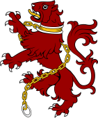 Lion Rampant Collared and Chained