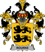 Irish Family Coat of Arms (v.25b) Rourke or O