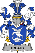 Irish Coat of Arms for Treacy or Tracy