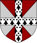 Per Saltire, A Cross Overall Ermine