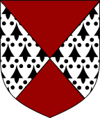 Per Saltire Ermine