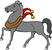 Horse Passant with Hames