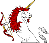 Demi Unicorn Regardant Holding Bow