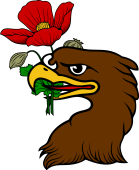 Eagle Head Holding Poppy