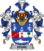 Irish Family Coat of Arms (v.25b) Keane or O