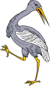 Heron Rampant Reguardant