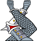 Two arms embowed gauntleted the dexter in mail the sinister in armourl TMP