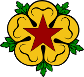 Heraldic Rose Surmounted-Mullet