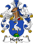 German Wappen Coat of Arms for Hoffer