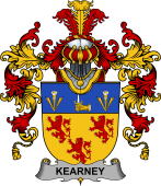 Irish Family Coat of Arms (v.25b) Kearney or O