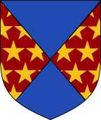 Per Saltire Semee d