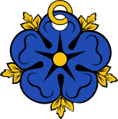 Heraldic Rose Pierced at Top-Ringed