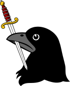 Raven Head Holding Sword