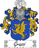 Araldica Italiana Coat of arms used by the Italian family Grassi