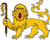 Lion Passant Guard Grasp Pastoral Staff