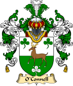 Irish Family Coat of Arms (v.25a) O'Connell or MacConnell