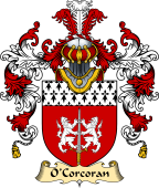 Irish Family Coat of Arms (v.25a) O'Corcoran