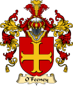 Irish Family Coat of Arms (v.25a) O'Feney or O'Feeney