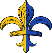 Fleur de Lis Per Pale