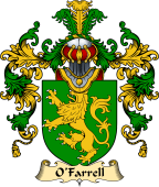 Irish Family Coat of Arms (v.25a) O'Farrell or Ferrell