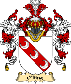 Irish Family Coat of Arms (v.25a) O'Ring or Rinn