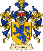 Irish Family Coat of Arms (v.25a) O'Roney or Rooney II
