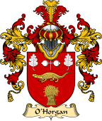 Irish Family Coat of Arms (v.25a) O'Horgan or Hourigan