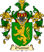 Irish Family Coat of Arms (v.25a) O'Connor (Kerry)