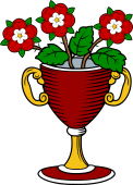 Heraldic Roses (3) Issuing out of Cup