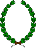 Laurel Wreath 4 Stalks in Saltire 